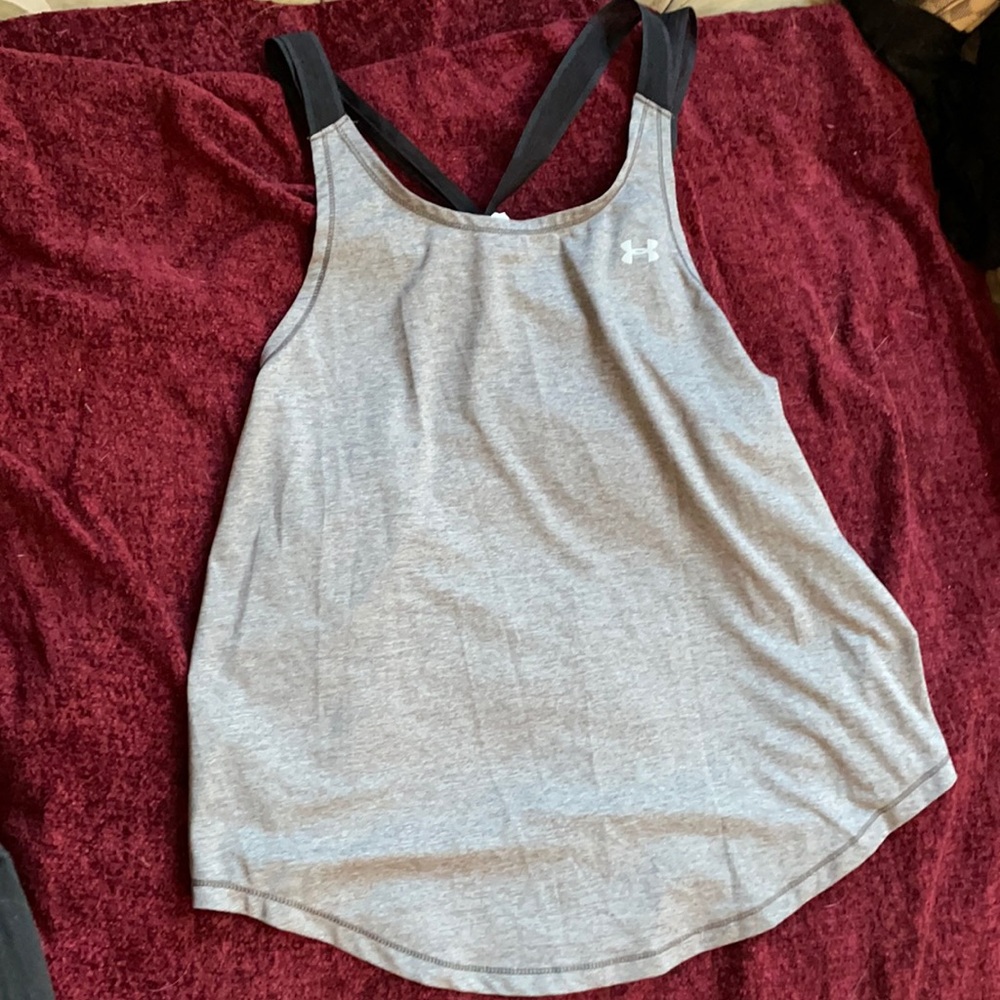 Grey under armor tank